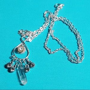 Crystal bullet casing necklace